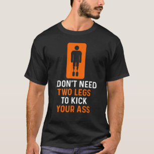 Camiseta Humor amputado Tiempo Completo Brazo Leg Graciosa