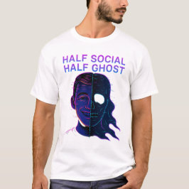 Camiseta Humor Antisocial Introvertido Mitad Social Mitad F