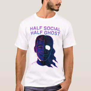 Camiseta Humor Antisocial Introvertido Mitad Social Mitad F