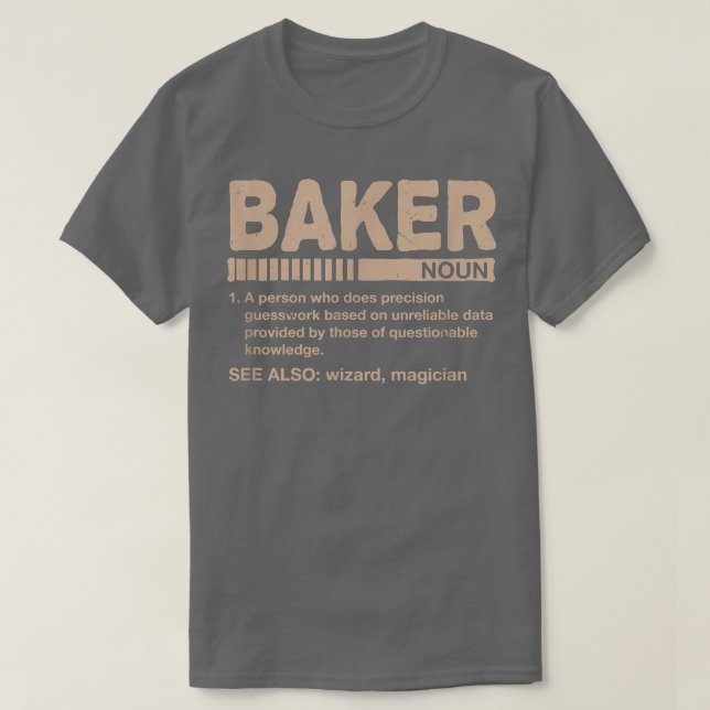 Camiseta Humor Baker Definition Funny Baking Pastry Chef Ap (Diseño del anverso)