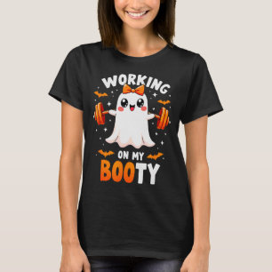 Camiseta Humor Boo Trabajando En Mi Trasero Gimnasio Fitnes