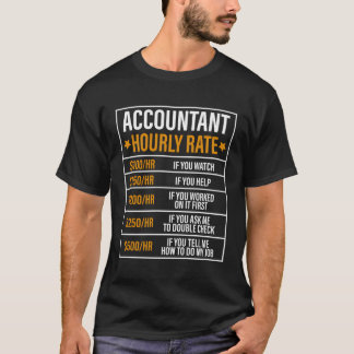 Camiseta Humor contable divertido por hora