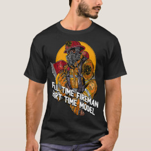 Camiseta Humor contra incendios de bomberos modelo a tiempo
