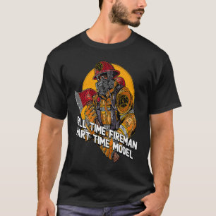 Camiseta Humor contra incendios de bomberos modelo a tiempo