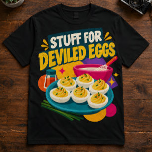 Camiseta Humor Culinario "Cositas para Huevos Rellenos" par