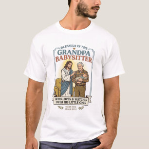 Camiseta Humor de Abuelos de Jesús Cuidando la Fe