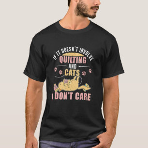 Camiseta Humor de acolchado manual para gato de costurera d