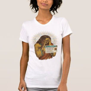 Camiseta Humor de actualización de estado de Jesús avergonz