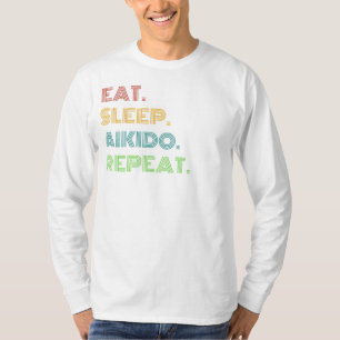 Camiseta Humor de Aikido: Come, Duerme, Aikido Repite Tee G