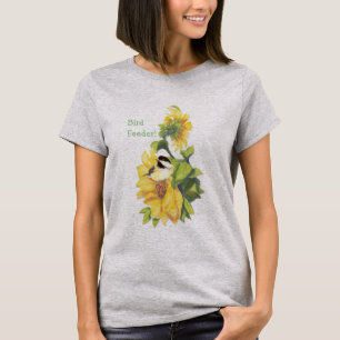 Camiseta Humor de alimentador de aves con pollo en girasole