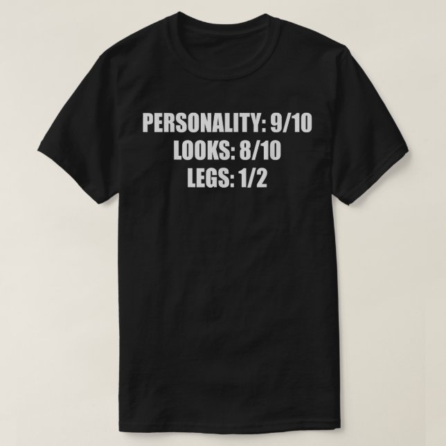 Camiseta Humor de amputación divertida de piernas  (Diseño del anverso)
