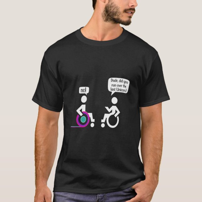 Camiseta Humor de amputación parapléjico en silla de ruedas (Anverso)