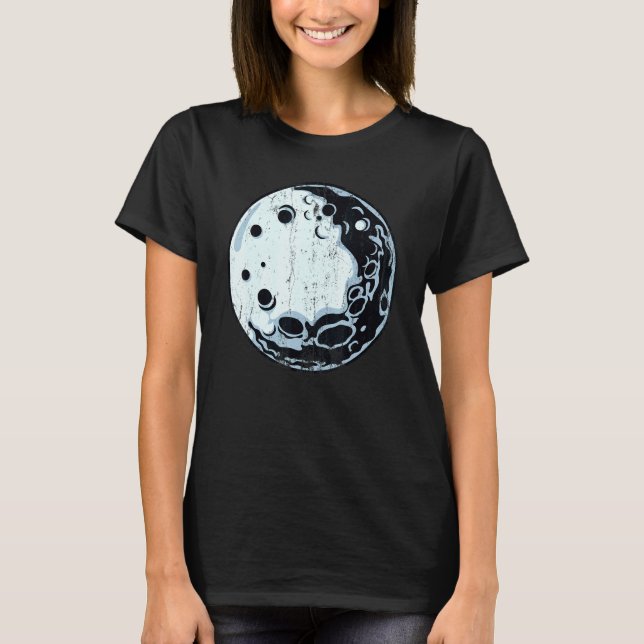 Camiseta Humor de arte lunar lunar femenino orgulloso (Anverso)