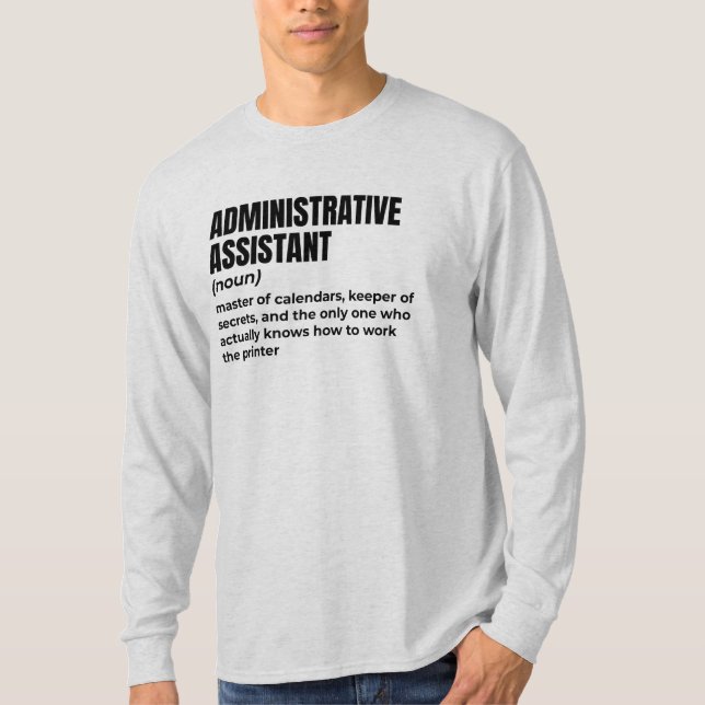 Camiseta Humor de Auxiliar Administrativo (Anverso)