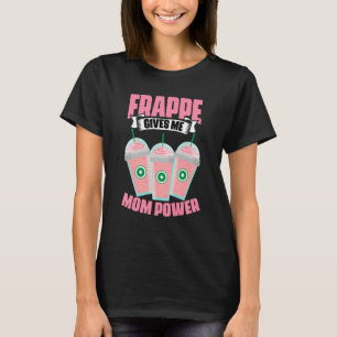 Camiseta Humor De Bebida De Café Frappe Para Una Cafeína Ma