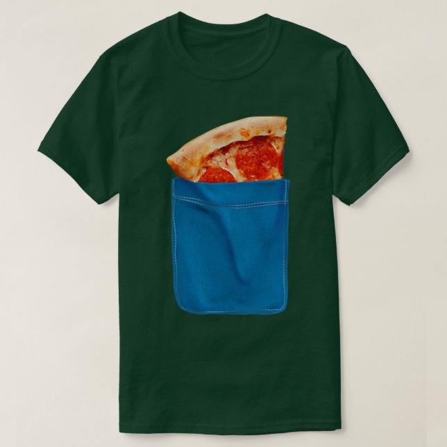 Camiseta Humor de bolsillo de moda Pizza 33495680 (Diseño del anverso)
