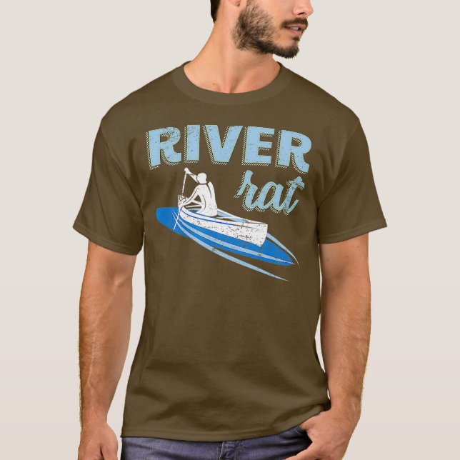 Camiseta Humor de brote flotante de río Rat Rafting Kayakin (Anverso)