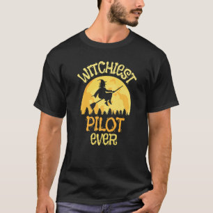 Camiseta Humor de Bruja de Halloween piloto