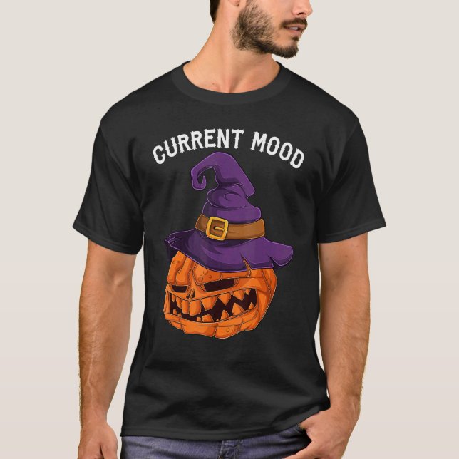 Camiseta Humor de bruja Jack O Lantern Pumpkin Scary Ha (Anverso)