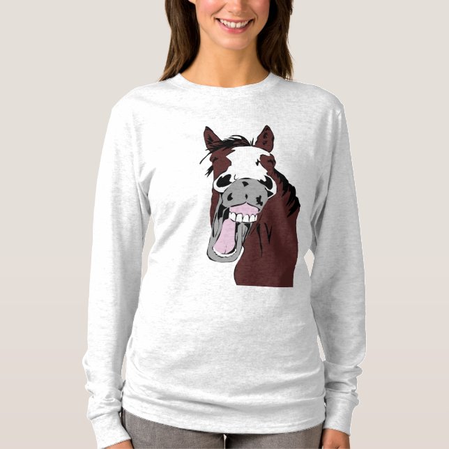 Camiseta Humor de Cabeza de Caballo para los amantes de los (Anverso)