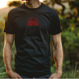 Camiseta Humor de campamento de excursionista negro rojo