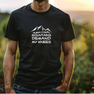 Camiseta Humor de camping en senderismo en blanco y negro