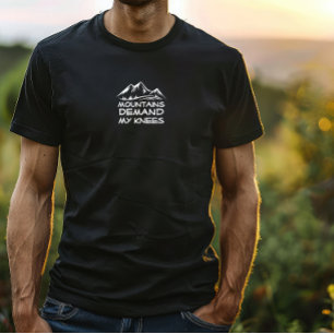 Camiseta Humor de camping en senderismo en blanco y negro