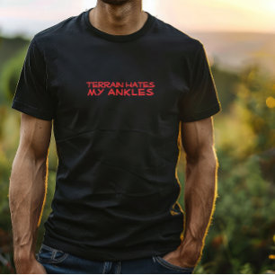 Camiseta Humor de camping senderismo trekking rojo negro