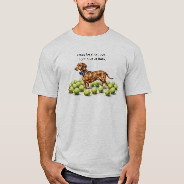 Camiseta Humor de Dachshund corto (Anverso)