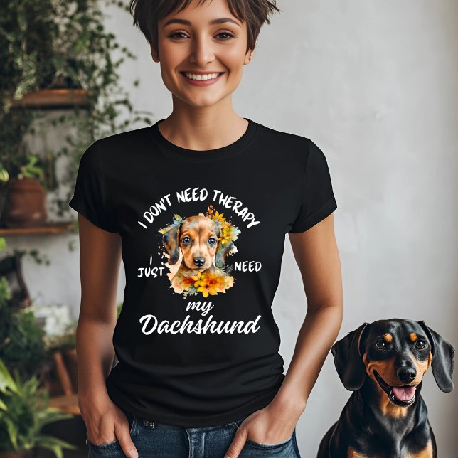Camiseta Humor de Dachshund Therapy (Subido por el creador)