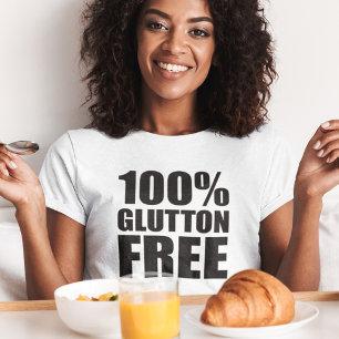 Camiseta Humor de Dieta Libre de Glotonería