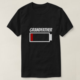 Camiseta Humor de energía de batería baja para abuelo