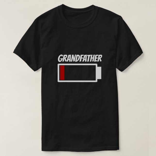 Camiseta Humor de energía de batería baja para abuelo (Diseño del anverso)