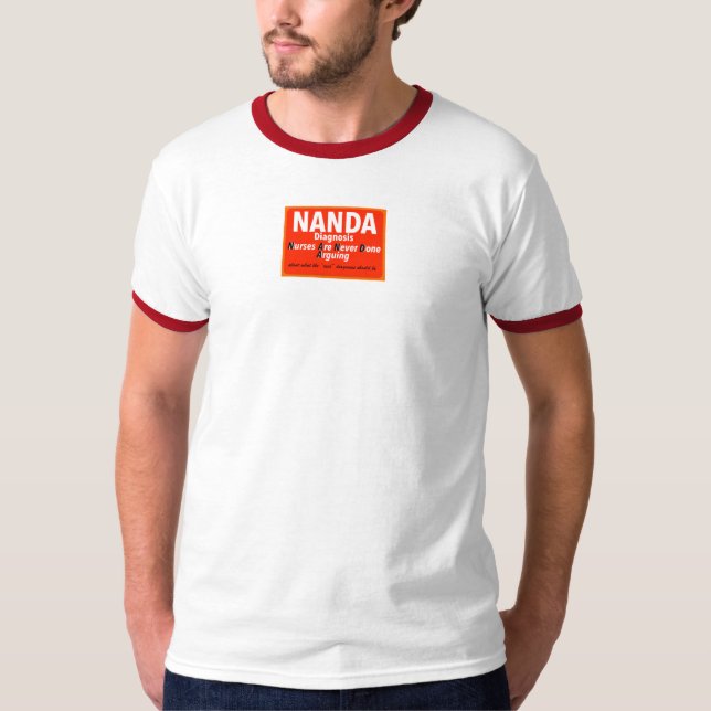 Camiseta Humor de enfermera: Novedad impresa de NANDA (Anverso)