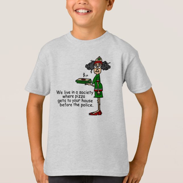 Camiseta Humor de entrega de pizza (Anverso)