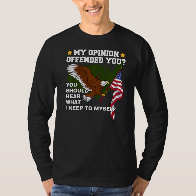 Camiseta Humor De Estados Unidos Libre Eeuu Eagle Sarcasm M (Anverso)