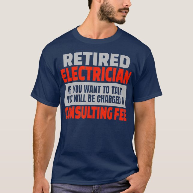 Camiseta Humor de Fiesta de retiro divertido de Electricist (Anverso)