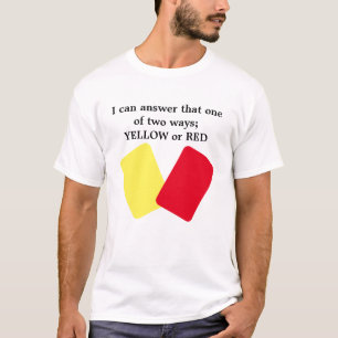 Camiseta Humor de fútbol con tarjeta roja o amarilla
