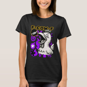 Camiseta Humor de gallo cacareo F divertido para ocasional