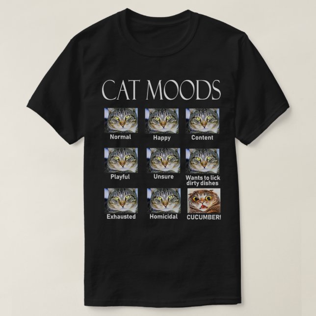 Camiseta Humor de gato (Diseño del anverso)