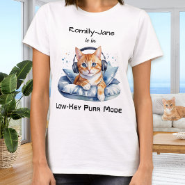 Camiseta Humor de gato acuarela divertida personalizado
