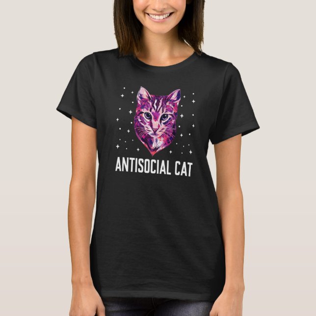Camiseta Humor de gato antisocial gato gatito gatito gatito (Anverso)