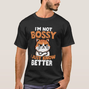 Camiseta Humor de gato con actitud divertida gruñona y mand