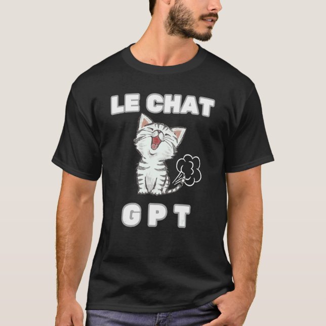 Camiseta humor de gato gpt inteligencia artificial (Anverso)