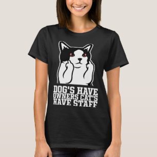 Camiseta Humor de Gato Negro Gato Callejero Gato Genial