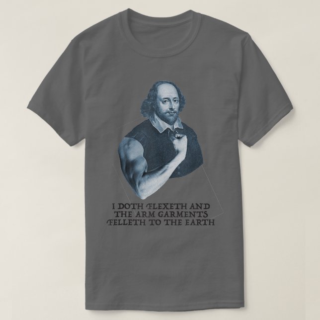 Camiseta Humor de gimnasia de Shakespeare (Diseño del anverso)