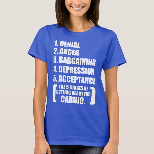 Camiseta Humor de gimnasio - Cardio (Anverso)