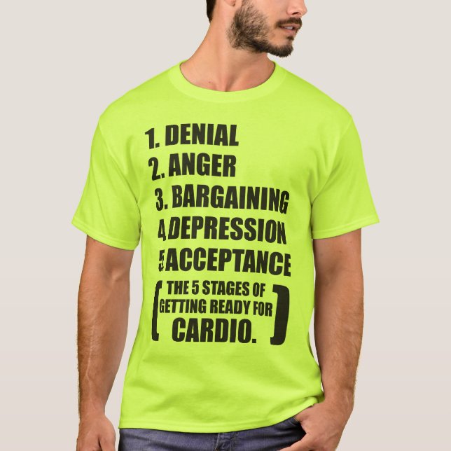 Camiseta Humor de gimnasio - Cardio (Anverso)