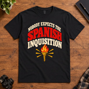 Camiseta Humor de historia Nadie espera la Inquisición espa