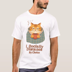 Camiseta Humor de introvertido, distanciamiento social, mañ